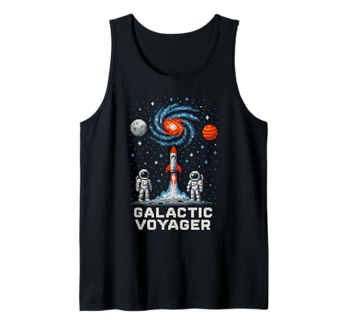 Galactic Voyager Space Explorer Astronomy Herren Tank Top von Cosmic Voyager - Astronaut and Space Fashion