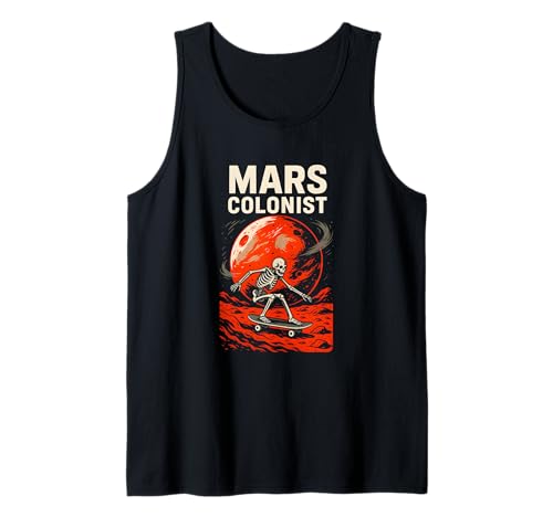 Mars Colonist Retro Space Explorer für Herren Tank Top Mars Colonist Retro Space Explorer für Herren Tank Top von Cosmic Voyager - Astronaut and Space Fashion