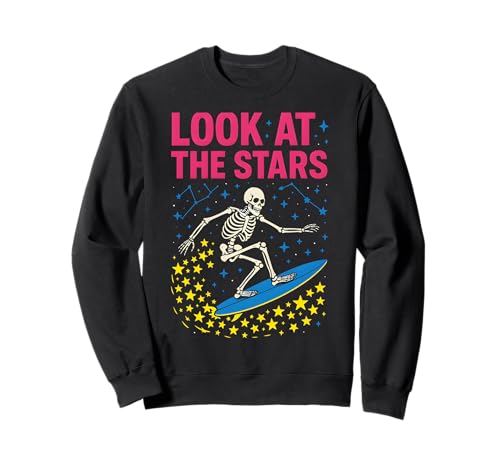 Stars Constellation Look At The Stars Herren Space Astrologie Sweatshirt von Cosmic Voyager - Astronaut and Space Fashion