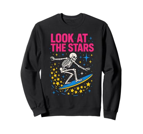Stars Constellation Look At The Stars Herren Space Astrologie Sweatshirt von Cosmic Voyager - Astronaut and Space Fashion