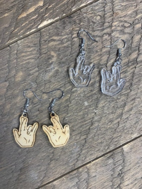 American Sign Language I Really Love You Ohrringe | Asl Dolmetscher Geschenk von CosmicSoupp
