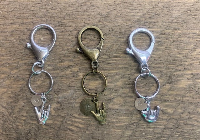 Sign Language Asl Keychain, I Love You Language, Personalisiere Und Sign Language Asl Keychain, I Love You Language, Personalisiere Und von CosmicSoupp
