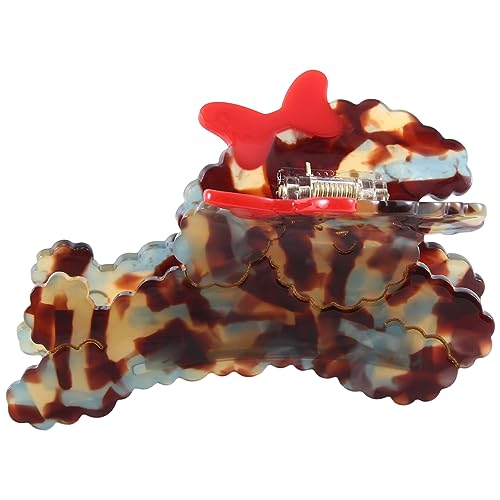 Cosmin Süße Acetat-Tier-Hundehaarspange für Frauen und Mädchen in Blau und Dunklem Kaffee von Cosmin