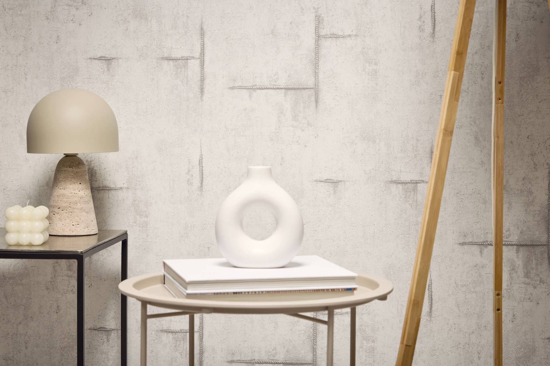 CosmoLiving by Cosmopolitan Vliestapete "Graphite Groove-Edge Betonoptiktapete" matt strukturiert von Cosmoliving By Cosmopolitan