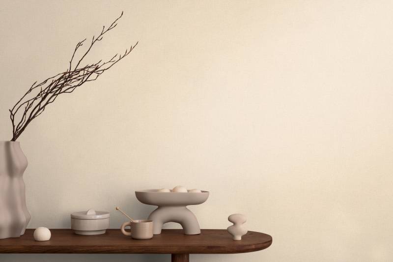 CosmoLiving by Cosmopolitan Vliestapete "Metallic Weave – Struktur-Unitapete" matt strukturiert von Cosmoliving By Cosmopolitan