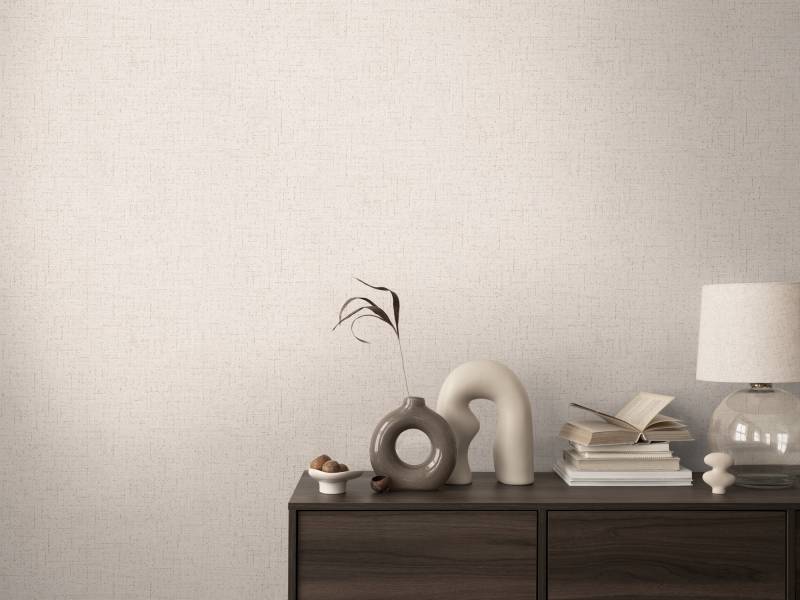 CosmoLiving by Cosmopolitan Vliestapete "Natural Texture – Struktur-Unitapete" matt strukturiert Zeitlose Vliestapete in natürlicher Leinenoptik von Cosmoliving By Cosmopolitan