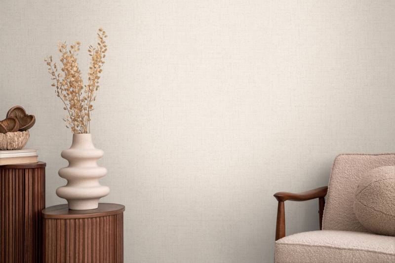CosmoLiving by Cosmopolitan Vliestapete "Natural Texture – Struktur-Unitapete" matt strukturiert Zeitlose Vliestapete in natürlicher Leinenoptik von Cosmoliving By Cosmopolitan