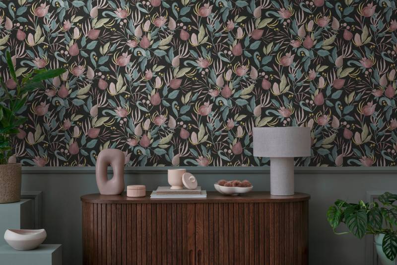 CosmoLiving by Cosmopolitan Vliestapete "Still Bloom – Florale Vliestapete" matt strukturiert von Cosmoliving By Cosmopolitan