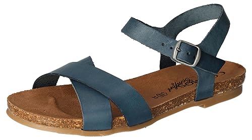 Cosmos Comfort Damen 6106-802 Flache Sandale, blau, 37 EU von Cosmos Comfort