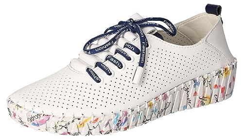 Cosmos Comfort Damen 6175-302 Sneaker, weiß/blau, 42 EU von Cosmos Comfort