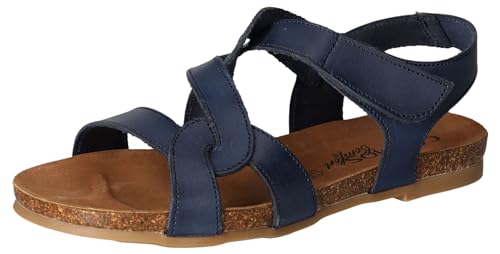 Cosmos Comfort Damen 6106-814 Flache Sandale, dunkelblau, 40 EU von Cosmos