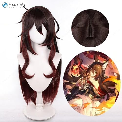 Fugue Tingyun Cosplay Perücke 80cm Lang Braun Gradient Frauen Cosplay Anime Perücken Hitzebeständiges Synthetikhaar + Gratis Perückenkappe von CosplayHero