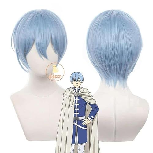 Himmel Cosplay Costume Wig Anime Frieren Beyond Journey's End Cloak Uniform Outfit Blue Hair Halloween Party Men Women Role Play, Wig Only, S von CosplayHero