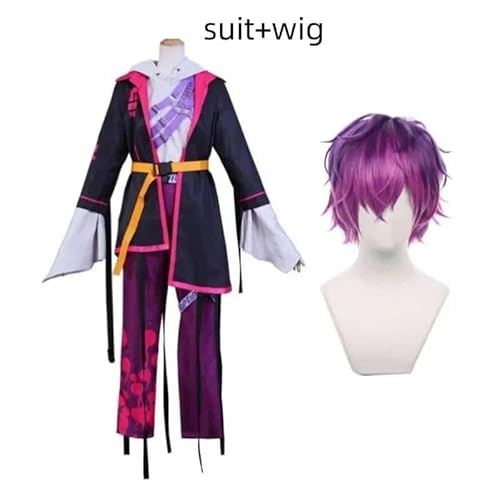 YouTuber VTuber NIJISANJI Noctyx Uki Violeta Cosplay Costume Wig Anime Outfit Hallowen Carnival Party Man Woman Uniform Suit, Man suit wig, Nijisanji-xl von CosplayHero