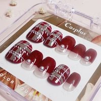 Cosplus - Monina Premium Wearable Gel Nail Tips Set Scottish Cashmere Knit - 1 Set Cosplus - Monina Premium Wearable Gel Nail Tips Set Scottish Cashmere Knit - 1 Set von Cosplus