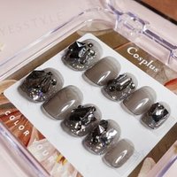 Cosplus - Monina Premium Wearable Gel Nail Tips Set Sweet Cool Ice Transparent Black Diamond - 1 Set Cosplus - Monina Premium Wearable Gel Nail Tips Set Sweet Cool Ice Transparent Black Diamond - 1 Set von Cosplus
