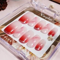 Cosplus - Monina Premium Wearable Gel Nail Tips Set Temperature-Sensitive Smudged Blush - 1 Set Cosplus - Monina Premium Wearable Gel Nail Tips Set Temperature-Sensitive Smudged Blush - 1 Set von Cosplus