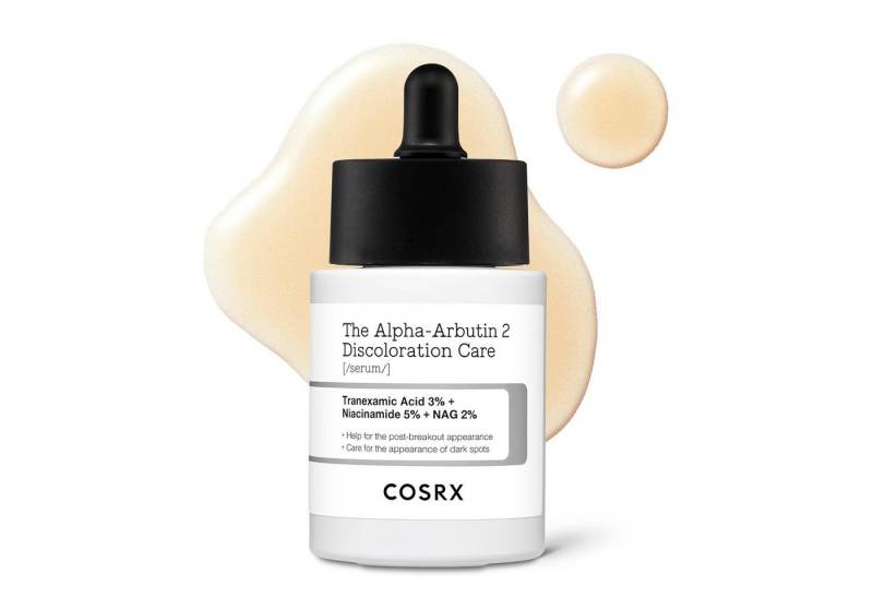 Cosrx Gesichtsserum The Alpha-Arbutin 2 Discoloration Care Serum 50 ml – K-Beauty Gesichtsserum mit 2 % Alpha-Arbutin, 3 % Tranexamsäure & 5 % Niacinamid, mildert Pigmentflecken, verfeinert Teint, leichte Gel-Textur von Cosrx