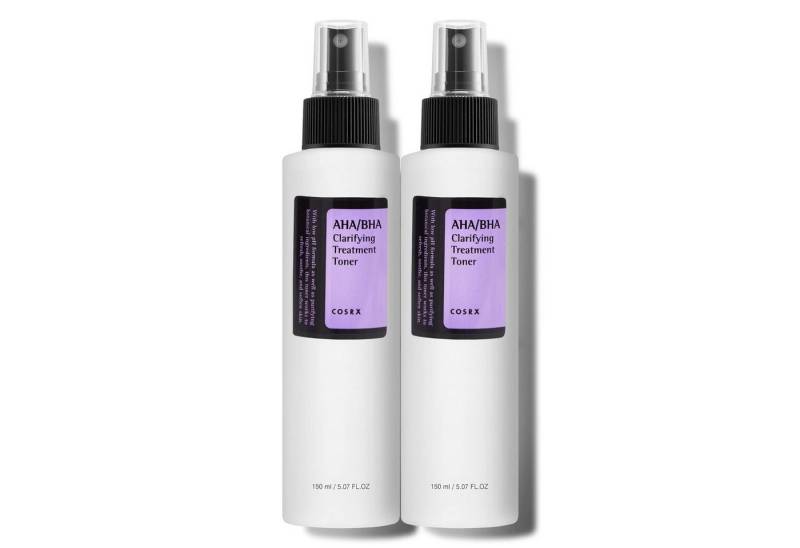 Cosrx Gesichtswasser COSRX AHA/BHA Clarifying Treatment Toner Korean Skincare 150ml, 2-tlg., Akne, Make-up Entferner, Mitesser, Gesichtspflege von Cosrx