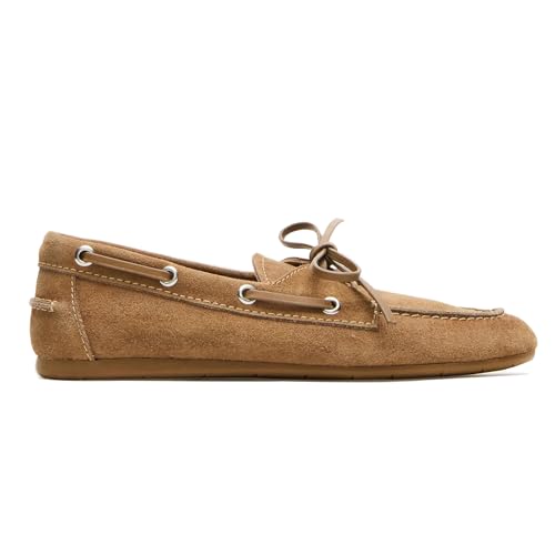 Cossansan Damen-Slipper aus Wildleder, Slip-Ons, zum Fahren, Walken, flache Schuhe, bequem, leicht, Bootsschuhe, niedlich, Business, Freizeit, Arbeit, flache Schuhe für Damen, A-braunes Wildleder Cossansan Damen-Slipper aus Wildleder, Slip-Ons, zum Fahren, Walken, flache Schuhe, bequem, leicht, Bootsschuhe, niedlich, Business, Freizeit, Arbeit, flache Schuhe für Damen, A-braunes Wildleder von Cossansan