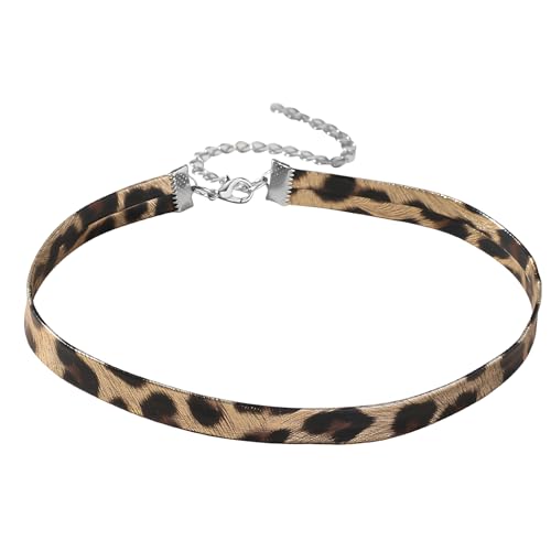 Boho Leder Choker Halskette Vintage Leopard Druck Halskette Braun Halskette Einstellbar Dünne Leder Halsband Halskette Schmuck Für Frauen Boho Leder Choker Halskette Vintage Leopard Druck Halskette Braun Halskette Einstellbar Dünne Leder Halsband Halskette Schmuck Für Frauen von Cosswe