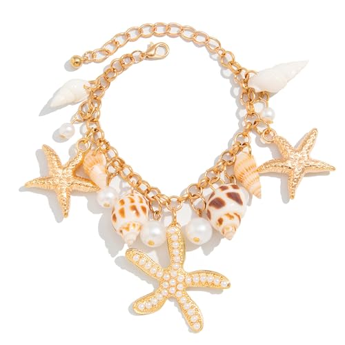 Cosswe Seesterne Muschel Armbänder Sea Star Shell Perlen Armbänder Verstellbare Hawaii Boho Seestern Shell Fußkettchen Armband Muschel Seestern Strandschmuck für Karneval Strandparty Mottoparty Cosswe Seesterne Muschel Armbänder Sea Star Shell Perlen Armbänder Verstellbare Hawaii Boho Seestern Shell Fußkettchen Armband Muschel Seestern Strandschmuck für Karneval Strandparty Mottoparty von Cosswe