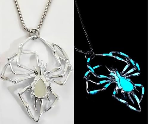 Gothic Große Spinne Halskette Punk Rock Halloween Schmuck Halskette Vintage Cosplay Kostüm Party Geschenke für Frauen Und Männer von Cosswe