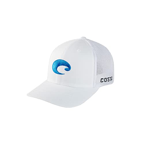 Costa Del Mar Bass Trucker Hat, Weiß, Einheitsgröße von Costa Del Mar