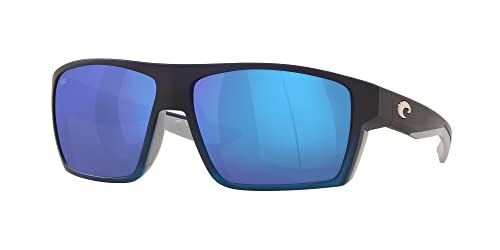 Costa Del Mar Herren Bloke Rechteckige Sonnenbrille, Bahama blau verblassen/grau blau verspiegelt, polarisiert, 580 g von Costa Del Mar