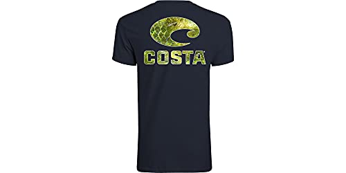 Costa Del Mar Herren Mossy Oak Coastal Short Sleeve Crewneck T-Shirt, Navy, XXL von Costa Del Mar