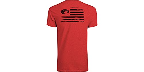 Costa Del Mar Herren Pride kurzen Ärmeln T-Shirt, rot (Heather Red), Mittel von Costa Del Mar