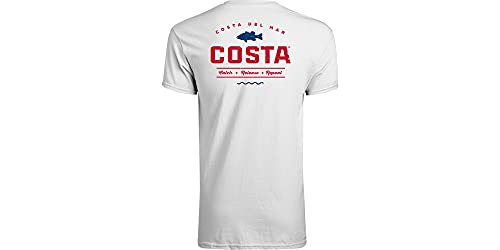 Costa Del Mar Herren Topwater T-Shirt, Weiß, X-Groß von Costa Del Mar