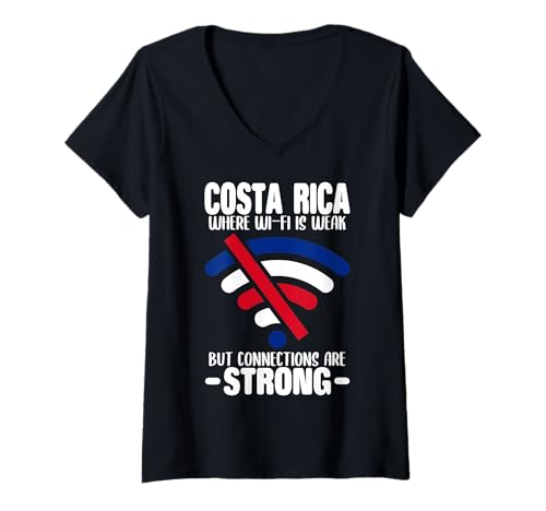 Damen Costa Rican Pride Design Lustiges Costa Rica T-Shirt mit V-Ausschnitt von Costa Rica Designs for Costa Rican Pride