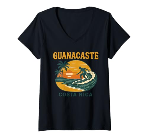 Damen Guanacaste Costa Rica Pura Vida T-Shirt mit V-Ausschnitt Damen Guanacaste Costa Rica Pura Vida T-Shirt mit V-Ausschnitt von Costa Rica Pura Vida Places