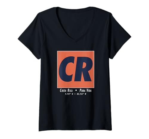 Damen Pura Vida Lifestyle Art Yoga und Surfen in Costa Rica T-Shirt mit V-Ausschnitt Damen Pura Vida Lifestyle Art Yoga und Surfen in Costa Rica T-Shirt mit V-Ausschnitt von Costa Rica Pura Vida Souvenirs