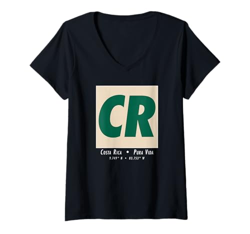 Damen Pura Vida Lifestyle Art Yoga und Surfen in Costa Rica T-Shirt mit V-Ausschnitt Damen Pura Vida Lifestyle Art Yoga und Surfen in Costa Rica T-Shirt mit V-Ausschnitt von Costa Rica Pura Vida Souvenirs