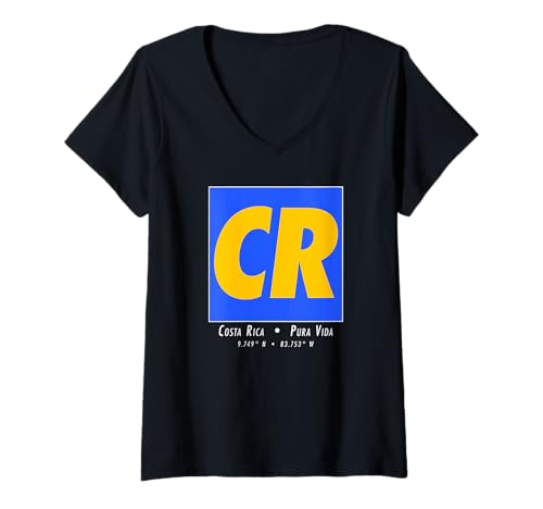 Damen Pura Vida Lifestyle Art Yoga und Surfen in Costa Rica T-Shirt mit V-Ausschnitt Damen Pura Vida Lifestyle Art Yoga und Surfen in Costa Rica T-Shirt mit V-Ausschnitt von Costa Rica Pura Vida Souvenirs