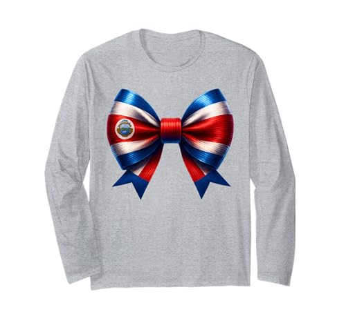 Bogen für Damen aus Costa Rica, Pura Vida, Flagge Costa Ricas, Mädchen, Kinder Langarmshirt von Costa Rican Girl Coquette Costa Rica Flag Apparel