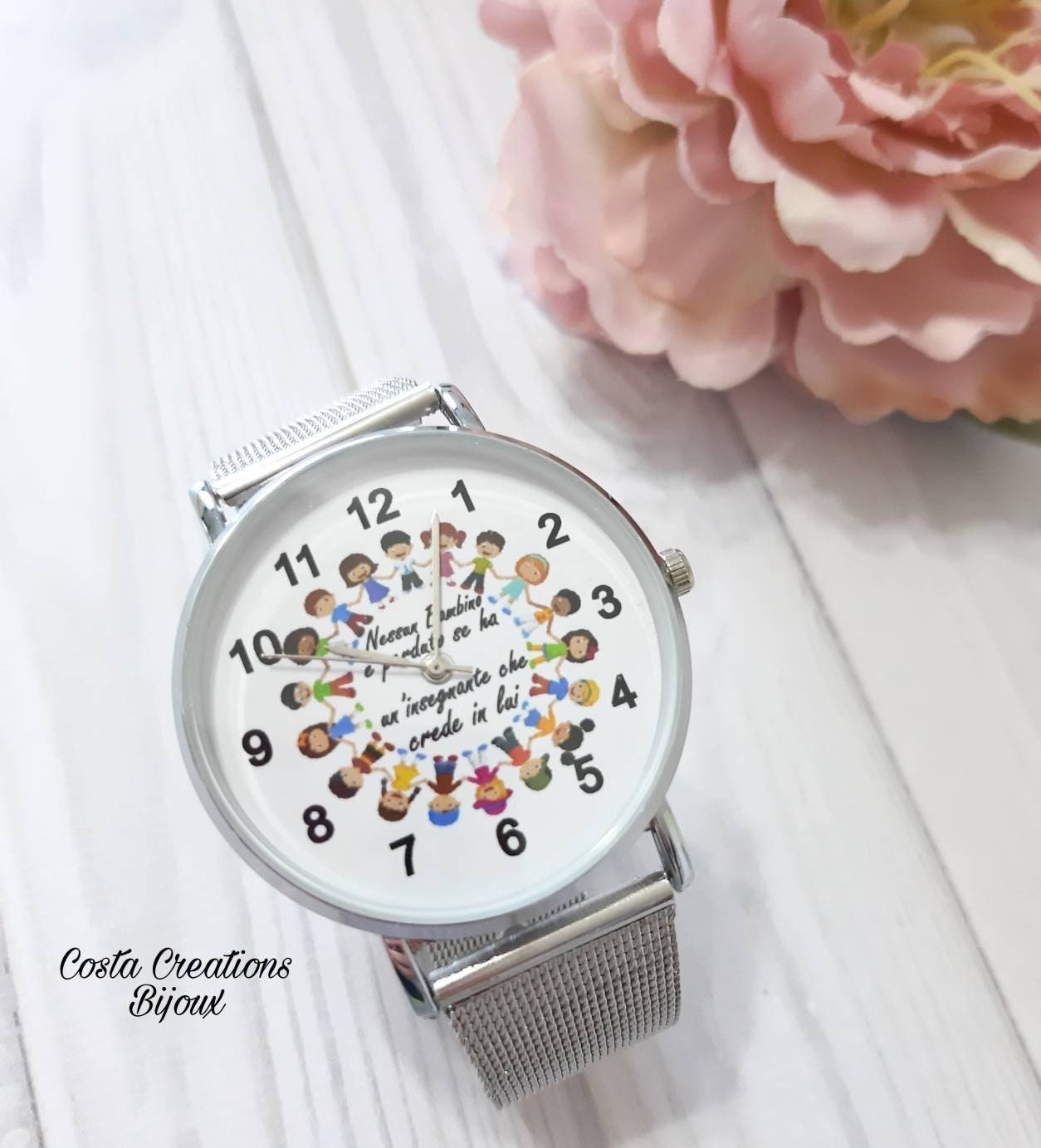 Anpassbare Uhr, Armbanduhr, Geschenk Für Lehrer, Gravierte Zum Schuljahresende, Schule, Kindergarten Anpassbare Uhr, Armbanduhr, Geschenk Für Lehrer, Gravierte Zum Schuljahresende, Schule, Kindergarten von CostaCreationsBijoux