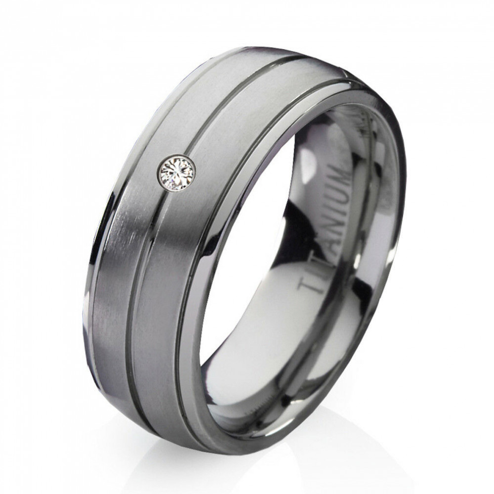 Damenring Titanring DT044 mit Zirkonia von Costina