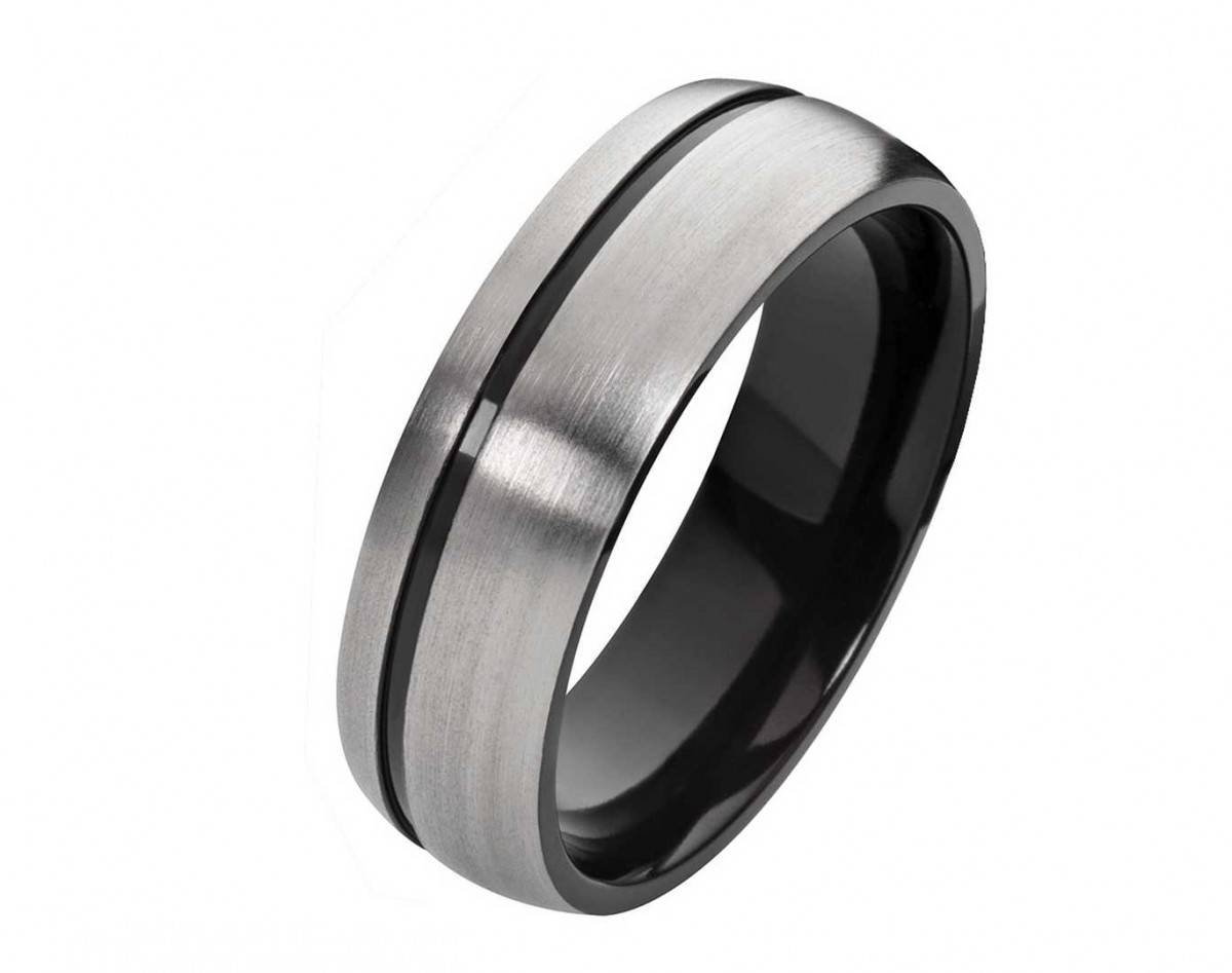 Herrenring Titanring HT054 mit gratis Gravur von Costina