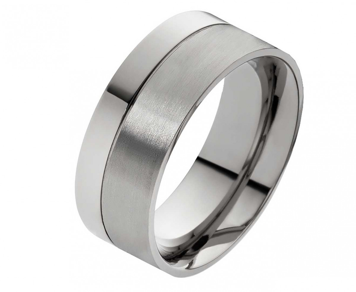 Herrenring Titanring HT082 gratis Gravur ohne Stein von Costina