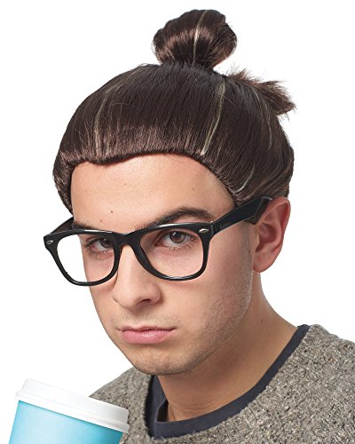 Costume Culture Braun Synthetik Man Bun Wig Erwachsene Einheitsgröße von Costume Culture
