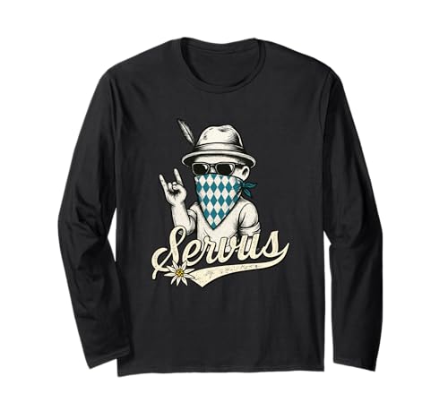 Tracht Servus Dirndl Lederhosen Bayerischer Trachten Ersatz Langarmshirt Tracht Servus Dirndl Lederhosen Bayerischer Trachten Ersatz Langarmshirt von Costume Dirndl Dialect Typical Cool German Outfit