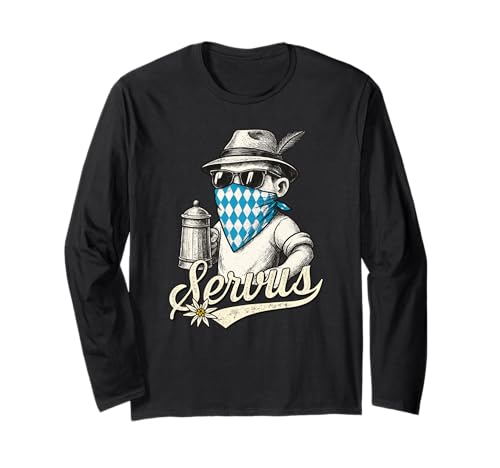 Tracht Servus Dirndl Lederhosen Bayerischer Trachten Ersatz Langarmshirt Tracht Servus Dirndl Lederhosen Bayerischer Trachten Ersatz Langarmshirt von Costume Dirndl Dialect Typical Cool German Outfit