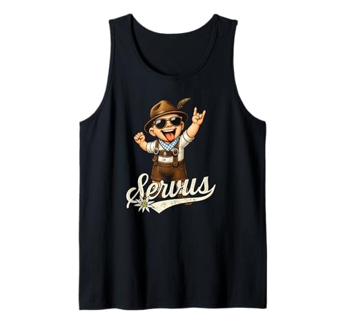 Tracht Servus Dirndl Lederhosen Bayerischer Trachten Ersatz Tank Top Tracht Servus Dirndl Lederhosen Bayerischer Trachten Ersatz Tank Top von Costume Dirndl Dialect Typical Cool German Outfit