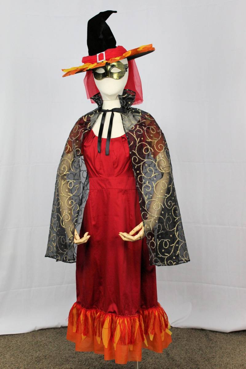 Hexenkostüm Für Frauen, Erwachsene Hexenhut, Damen Hexenkostüm, Witchy Kleidung, Witchcore Ästhetik, Wunderliche Hexe, Rote Feuerhexe von CostumeCollective