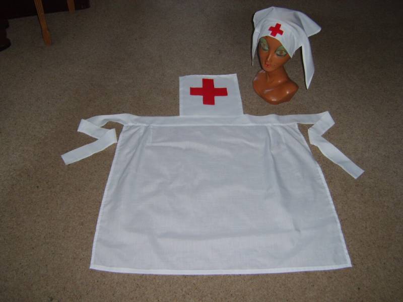 Damen 1930Er 1940Er Jahre Ww1 Ww2 Rotes Kreuz Krankenschwester Set Schürze & Hut Kostüm Damen 1930Er 1940Er Jahre Ww1 Ww2 Rotes Kreuz Krankenschwester Set Schürze & Hut Kostüm von CostumeHandmade
