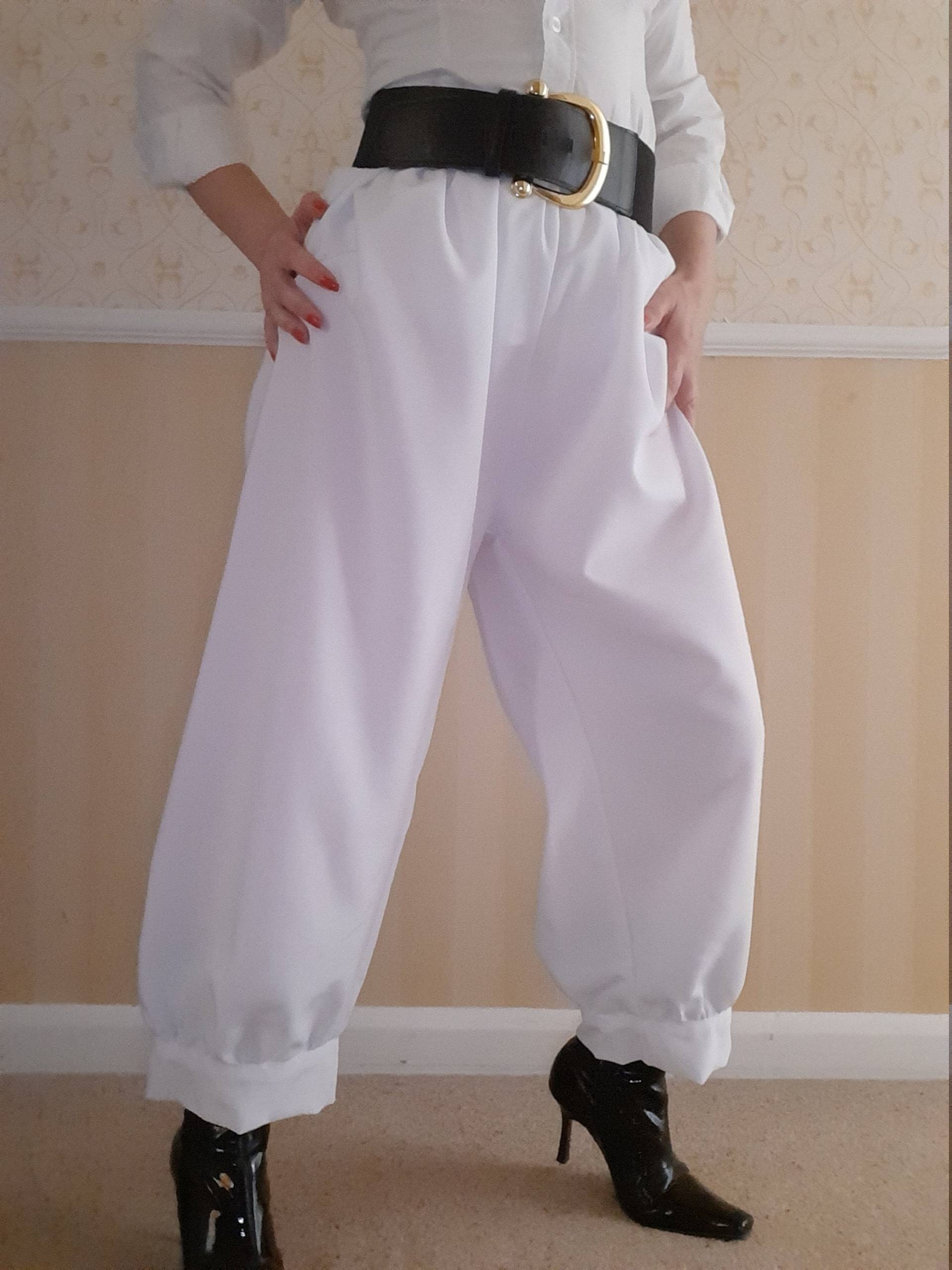 Herren Weiß Breeches Tudor Victorian Regency Gentleman Periode Kostüm Hose M von CostumeHandmade