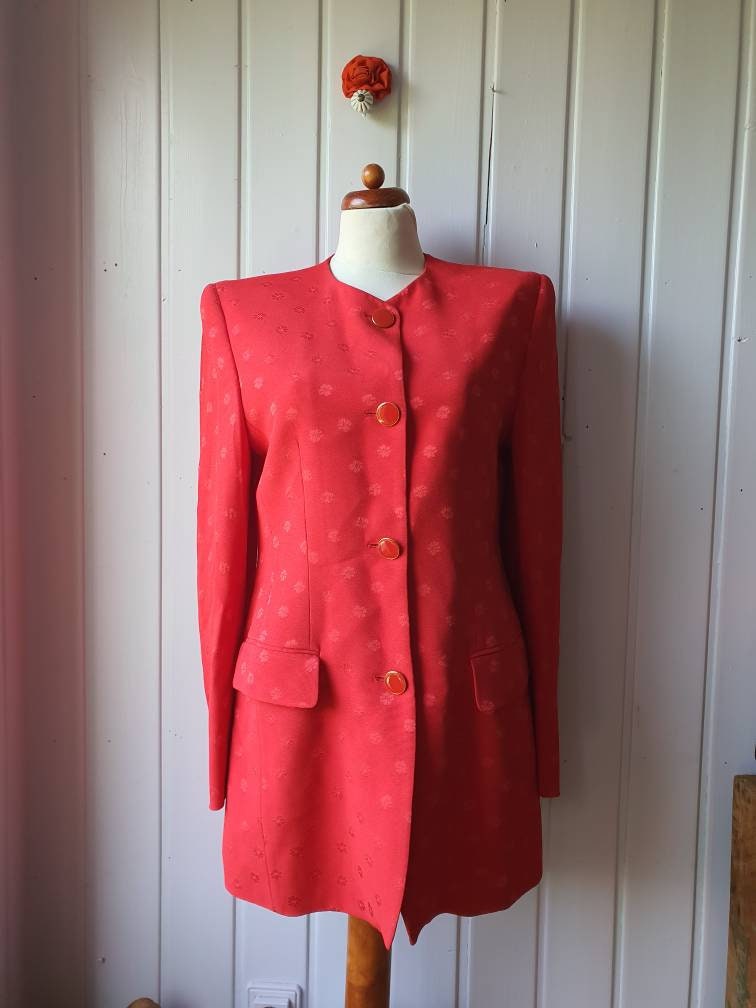 Eleganter, Ferrariroter Vintage Blazer, Gr.40 Jobis von CostumeLoveRealities